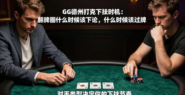 GG德州扑克下注时机：翻牌圈什么时候该下注，什么时候该过牌