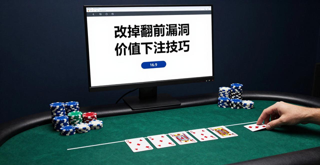 GG德州扑克模拟实战训练 改掉翻前漏洞+价值下注技巧