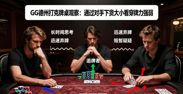 GG德州扑克牌桌观察：通过对手下注大小看穿牌力强弱