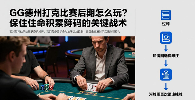 GG德州扑克比赛后期怎么玩？保住性命积累筹码的关键战术