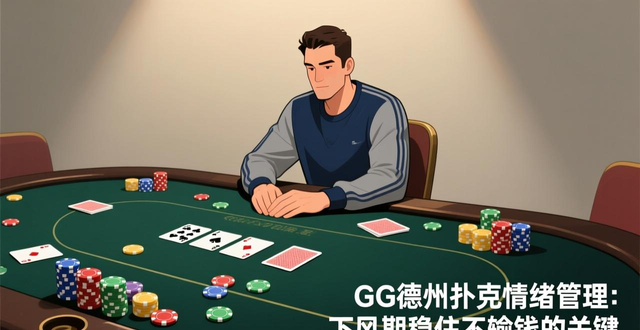 GG德州扑克情绪管理：下风期稳住不输钱的关键