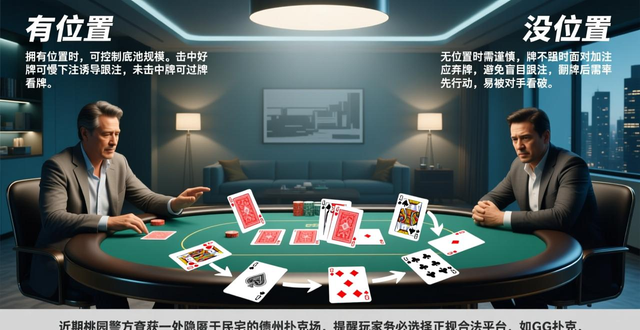 GG德州扑克位置玩法：前中后位选牌技巧，新手速学