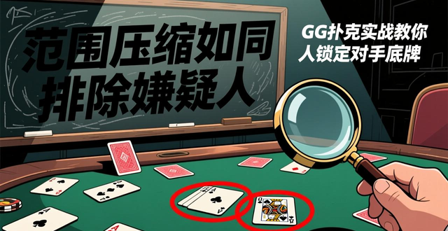 范围压缩如同排除嫌疑人，GG扑克实战教你锁定对手底牌