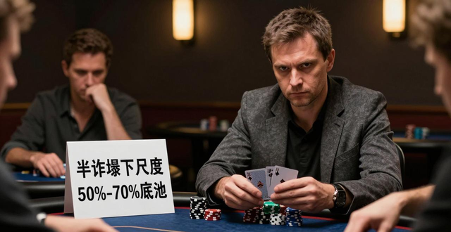 GG德州扑克半诈唬技巧，听牌主动进攻的双重收益