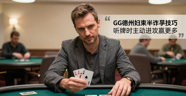 GG德州扑克半诈唬技巧 听牌时主动进攻赢更多