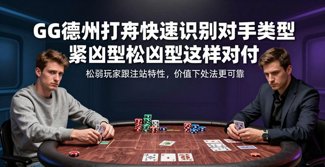 GG德州扑克快速识别对手类型 紧凶型松凶型这样对付
