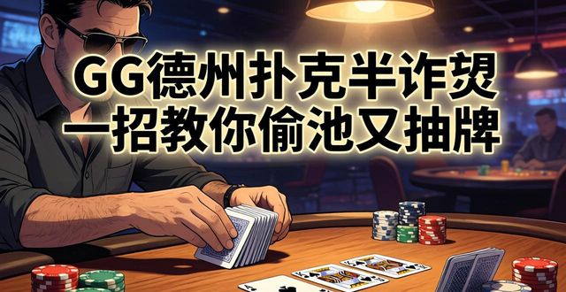 GG德州扑克半诈唬 一招教你偷池又抽牌