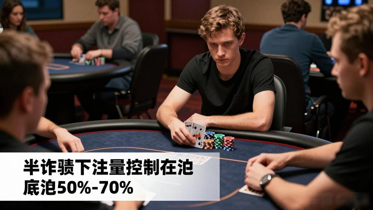 GG德州扑克半诈唬怎么打才能赢最多