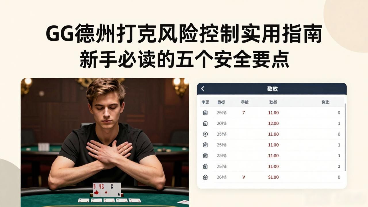 GG德州扑克风险控制实用指南 新手必读的五个安全要点