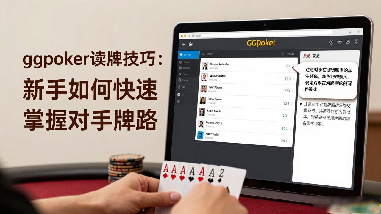ggpoker读牌技巧：新手如何快速掌握对手牌路