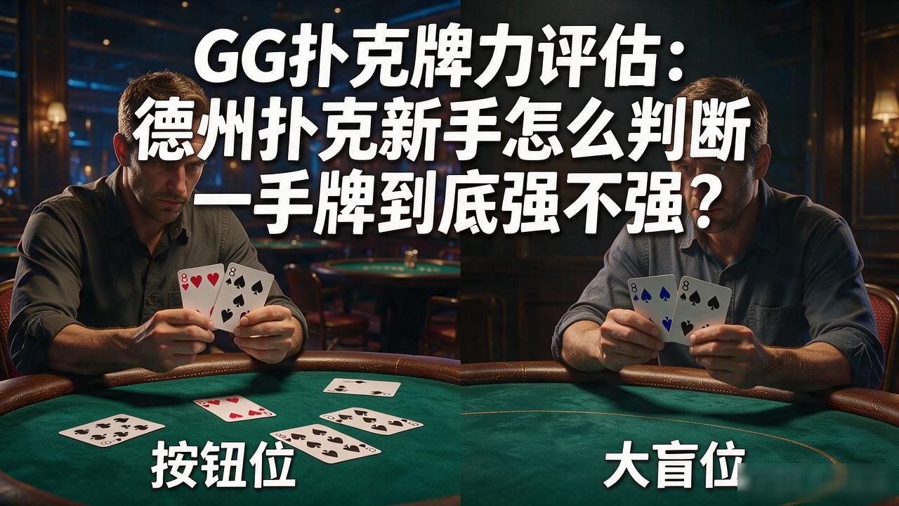 GG扑克牌力评估：德州扑克新手怎么判断一手牌到底强不强